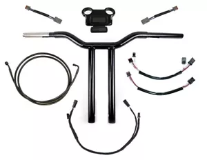 Handlebar Kit Harley Softail Street Bob 12"-16" MX-T Bar Gloss Black USA Made!! - Picture 1 of 12