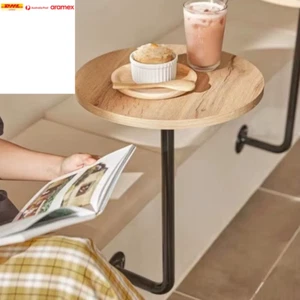 Coffee Table Circular Modern Luxury Restaurant Side Table Wall Mounted Small rou - Picture 1 of 8