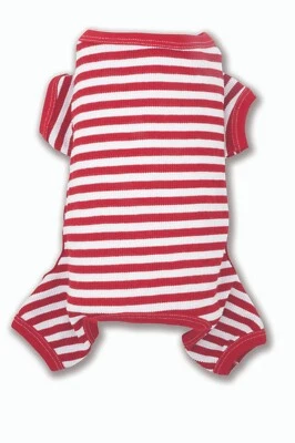COLD WOOF PET THERMALS SALE SMALL Cold Woof Dog Puppy Pajamas Candy Cane Thermals Union Suit Christmas