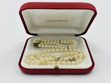 Vintage Majorica Simulated Pearl Necklace & Bracelet with 925 Silver Clasp