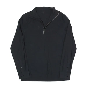 COS 1/4 Zip Pullover Jacket Black Mens S - Picture 1 of 6