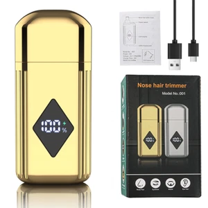 Ohr- und Nasenhaartrimmer mit LED-Display USB Akku Nasentrimmer für Männer - Bild 1 von 9