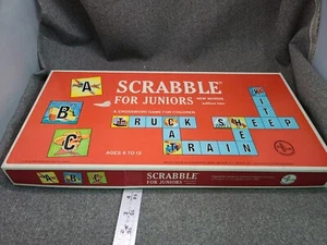 Scrabble for Juniors 1964 Vintage Board Game Selchow & Righter COMPLETE EUC - Picture 1 of 9