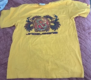 Jnco Jeans Short Sleeve Shirt Adult Large Yellow/Gold Dragon Graphic USA Skater - Picture 1 of 5