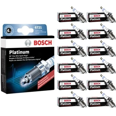 12 Pcs Spark Plugs Bosch Platinum For 1994-1997 MERCEDES-BENZ SL600 V12-6.0L - Image 1 of 4