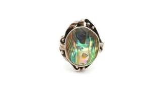 Vintage Sterling Silber 925 Abalone Ring Größe 9 - Bild 1 von 13