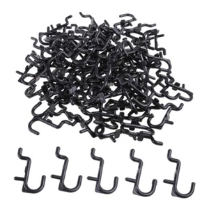 50 Pcs/100 Pcs Black Pegboard Hooks Heavy Duty Garage Storage Utility Hooks - Picture 1 of 8