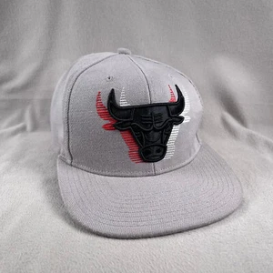 Chicago Bulls Hat Mens Adjustable Gray Snapback Cap Mitchell & Ness NBA Sports - Picture 1 of 13