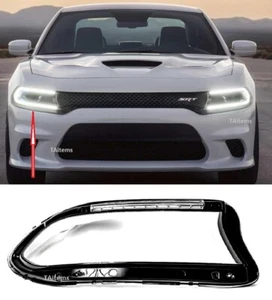 RIGHT HEADLIGHT LAMP GLASS LENS COVER LAMPSHADE FOR DODGE CHARGER 2015-2020 - Picture 1 of 3