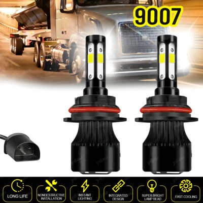 4-Side Bright LED Headlight Bulbs Kit Conversion Lamps for VOLVO VN / VNL / VNM - Image 1 of 4