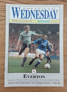 Sheffield Wednesday v Everton 1987/88 FA Cup 3rd Round 3rd Replay - Picture 1 of 1