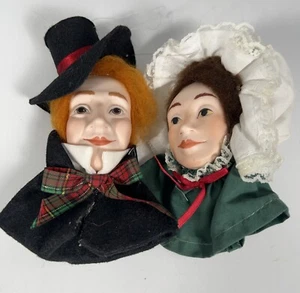 Vintage Dept 56 Carolers Hombre Mujer Adornos Patrimonio - Imagen 1 de 8