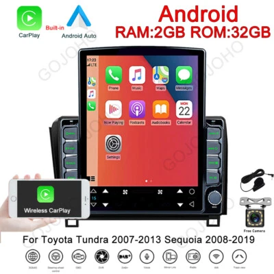 9.7" Car Radio Stereo Carplay GPS Navi For Toyota Sequoia 2008-19 Tundra 2007-13 - Image 1 of 4