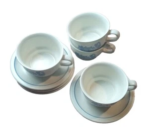 Pfaltzgraff YORKTOWNE Stoneware 4 Coffee Cups and 4 Saucers - Picture 1 of 9