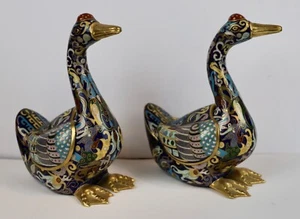 1900 Chinese bronze champleve DUCK CANDLE/ INCENSE BURNER - Picture 1 of 4