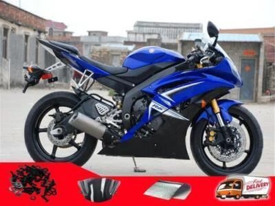 MS Blue White Injection Molded Fairing Kit Fit for YAMAHA 2008-2016 YZF R6 f014 Foto 1 de 4