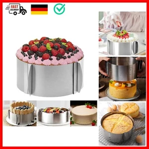 Anicy Tortenring Verstellbar, Edelstahl Tortenring Hoch 8cm, Tortenring mit S... - Bild 1 von 7