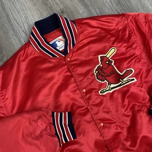 Vintage St Louis Cardinals 80’s Starter Snap Button Satin Baseball Jacket XL USA - Picture 1 of 12