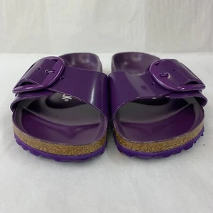 Birkenstock New w/o Box Madrid Big Buckle Acai NaturalLeather Patent Exquisite N - Picture 1 of 4