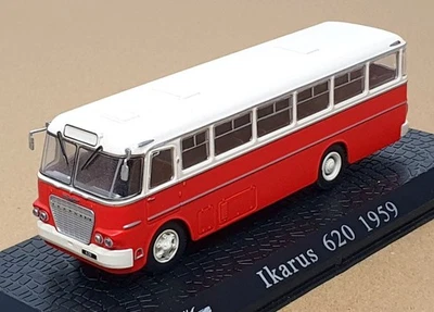 Atlas Editions 1/72 Scale 3 570 006 - 1959 Ikarus 620 Bus Coach - Red/White - Image 1 of 4