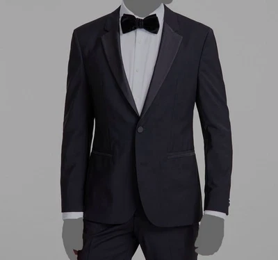 Hugo Boss Hombre Negro Ajuste Moderno Mezcla de Lana Esmoquin Traje Chaqueta Talla 38S Foto 1 de 2
