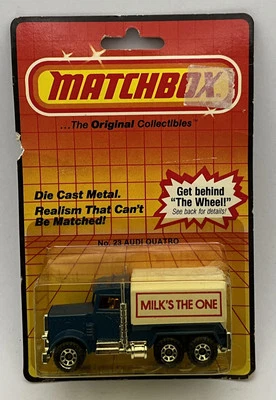 Matchbox Mismatched Car/Card Error- Peterbilt Tanker On Audi Quattro Card - Image 1 of 4