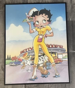 Betty Boop Roller Girl Drive In Diner Print 80’s Retro Fleisher Studios KFS - Bild 1 von 8