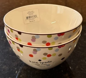 Juego de 2 cuencos de cereal Kate Spade Lenox Market Street punto de confeti - Imagen 1 de 6