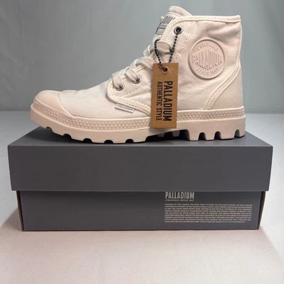 Palladium Pampa Hi Womens Boots Size 6.5 Star White Canvas Ankle Sneakers - Image 1 of 4
