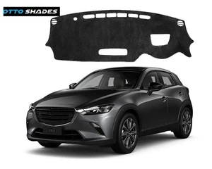 Alfombrilla de tablero antideslizante de gamuza transpirable cubierta de tablero para Mazda CX-3 con HUD 15-25 - Imagen 1 de 9