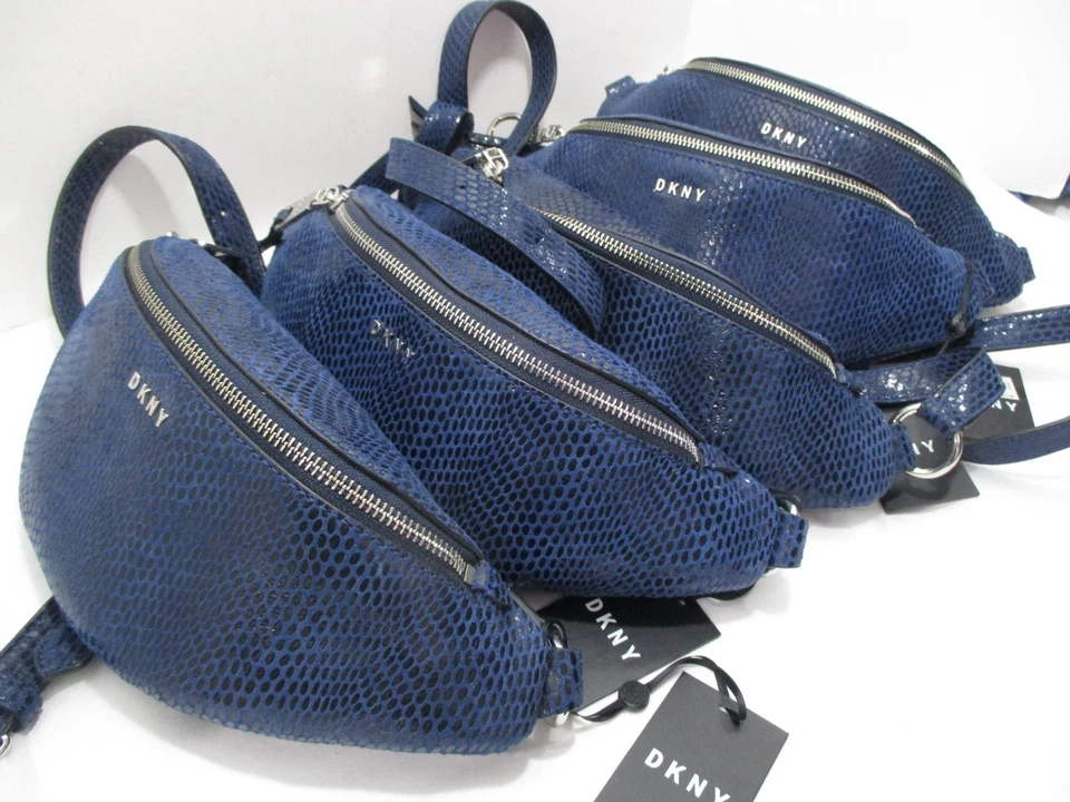 Wholesale Lot of 5 Designer DKNY New Belt Bag Purse Fanny Pack Snakeskin Leather - Image 1 of 4