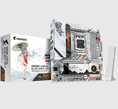 Gigabyte B850M AORUS ELITE WIFI7 ICE-P AM5 AMD Ryzen 9/8/7000 Series Processors - Image 1 of 4