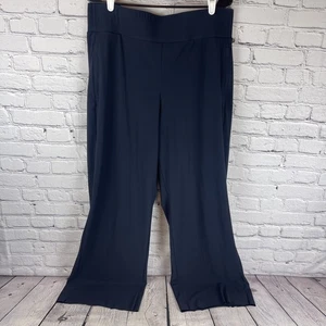 Athleta Cosmic Wide Leg Pants Womens XL Blue Pull On Stretch High Rise Athletic - Picture 1 of 11