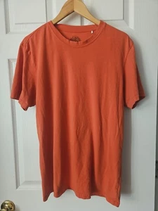 Prana T Shirt Mens Large L Orange Short Sleeve Outdoors - Picture 1 of 6