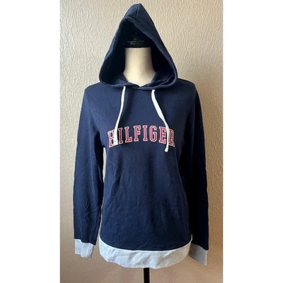 Tommy Hilfiger Top Pijama Sudadera con Capucha Azul Pequeño Mujer Sudadera Manga Larga Algodón Foto 1 de 4