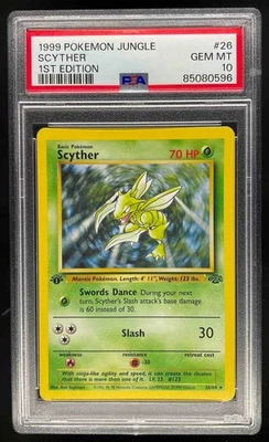 1999 Pokemon Jungle 1st Edition Scyther PSA 10 Gem Mint #26/64 - Image 1 of 2