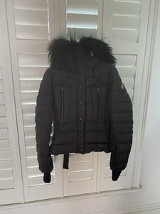 Moncler Women’s Belted Down Jacket with silver fox fur - Picture 1 of 8