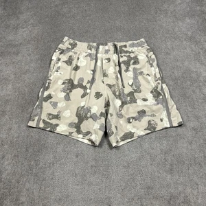 Legends Bishop Shorts Mens Large 7" Beige Camo Lined Athletic Workout Stretch - Picture 1 of 7