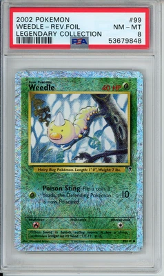 Pokémon Legendary Collection Reverse Holo Weedle 99/110 PSA 8 MINT Graded - Image 1 of 2