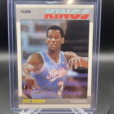 Tarjeta de baloncesto Fleer Sacramento Kings 1987-88 #109 novato Otis Thorpe Foto 1 de 2
