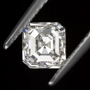 1 CARAT ASSCHER CUT DIAMOND GIA CERTIFIED I VS2 LOOSE NATURAL EMERALD SHAPE 1ct - Picture 1 of 2