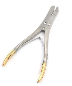 Pin/Wire Cutter,8.5", Dble Action,Angled TC Jaws, Max .094"(2.4mm), Side Cutting - Picture 1 of 1