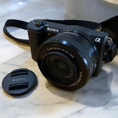[Near MINT ]Sony Alpha a5100 Mirrorless Black w/ E 16-50mm Lens japan - Image 1 of 4
