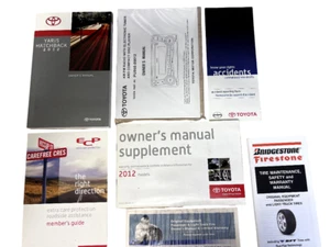 2012 Toyota Yaris Complete Owner's Manual Handbook Set w/ Case & Guides OEM - Picture 1 of 3