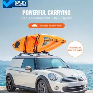 J-Shaped Kayak Roof Rack Set - Heavy Duty, Easy Install, Fits Most Roof Bars - Picture 1 of 16