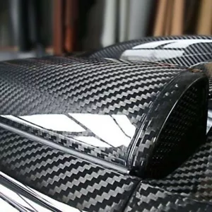 6D Carbon Folie Blasenfrei Autofolie Glanz Schwarz KFZ Klebe Folie 50x152cm NEU - Bild 1 von 8