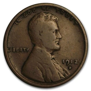1912 D - Lincoln Wheat Penny - G/VG - Picture 1 of 1