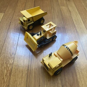 Mighty Wheels 5'' Lot—Die Cast Yellow Dump Truck, Dozer & Cement Truck Lot, Used - Picture 1 of 24