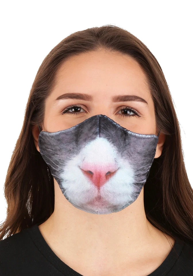 Adult Cat Sublimated Face Mask - Image 1 of 1