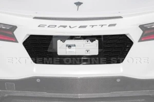 For 20-Up Corvette C8 Base Painted CARBON FLASH Rear License Frame Trim Cover - Picture 1 of 22